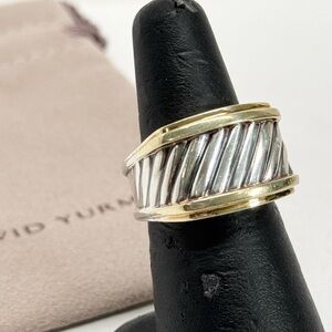David Yurman Cigar Band Cable Ring .925/14K